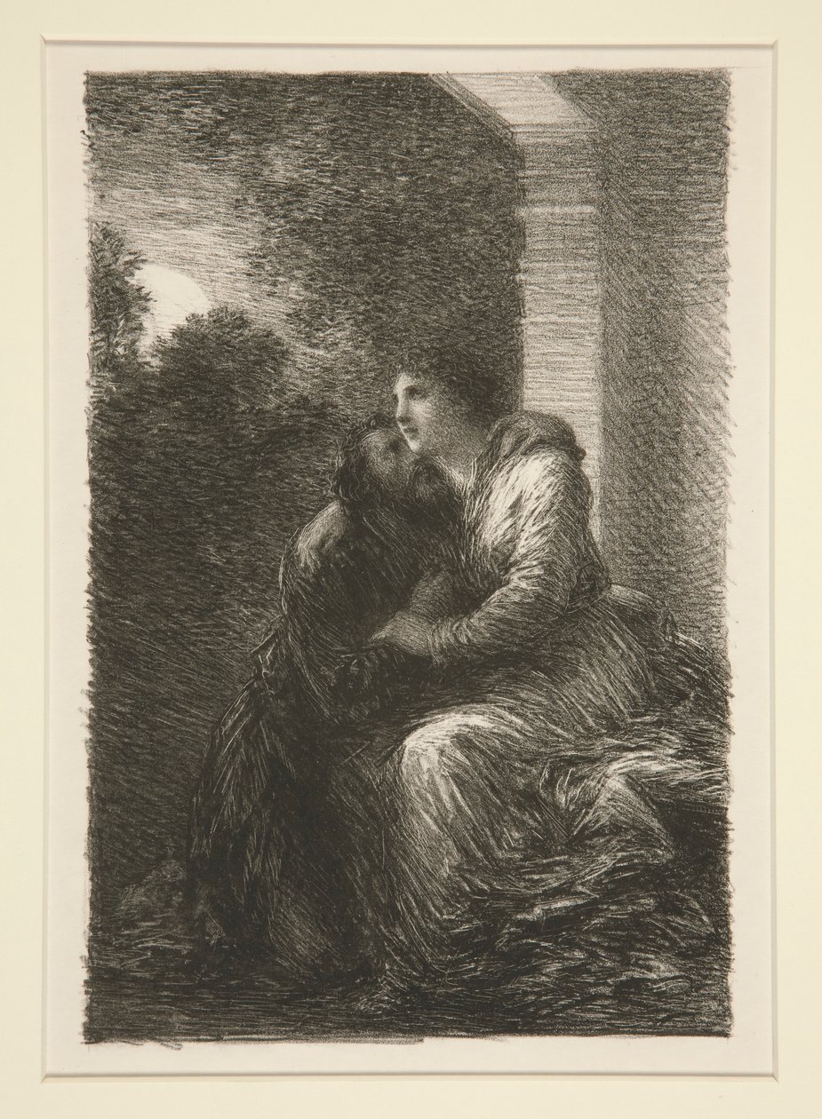 Longherin: akt III, scene d av Ignace Henri Jean Fantin Latour