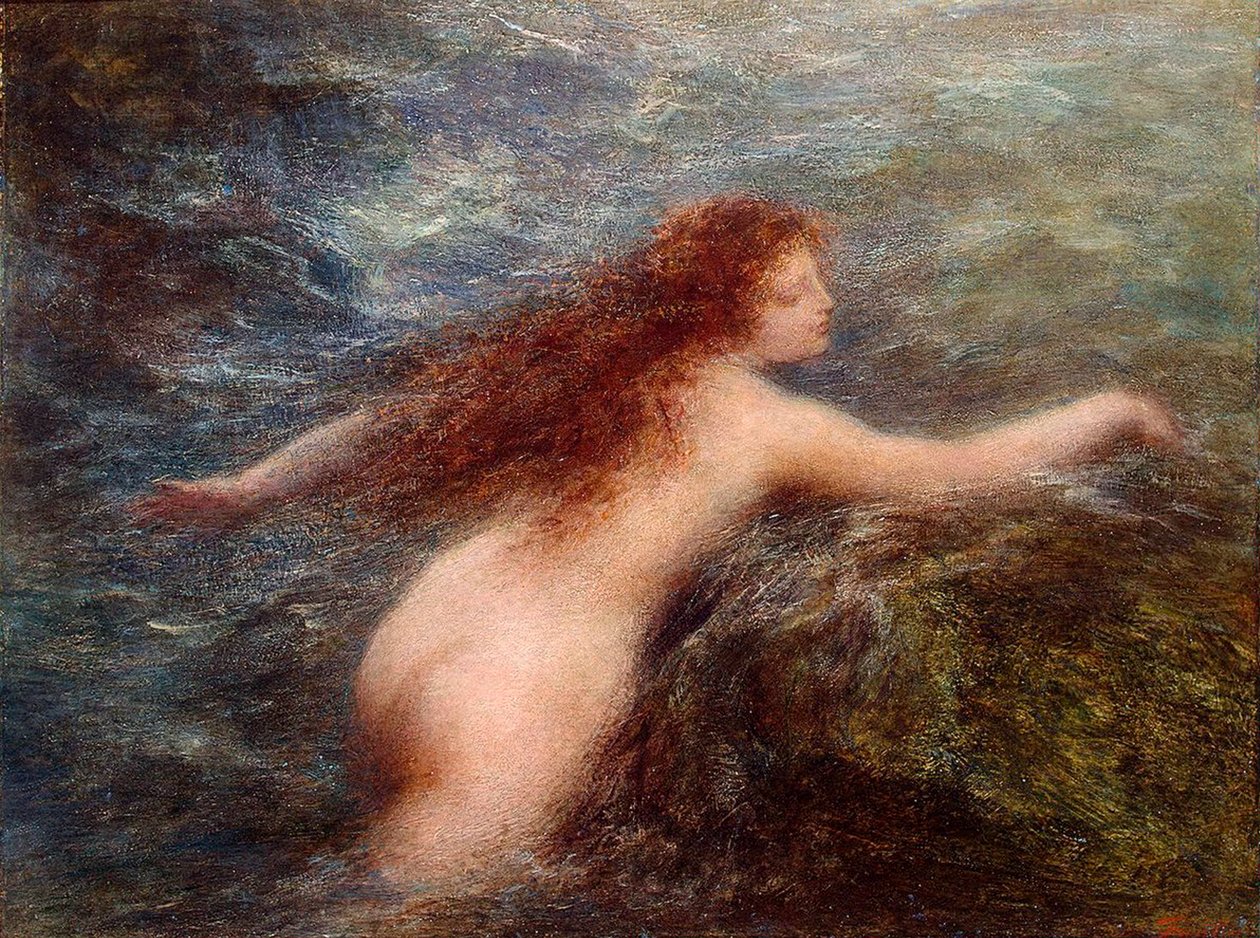 Naiad', c1896. av Ignace Henri Jean Fantin Latour