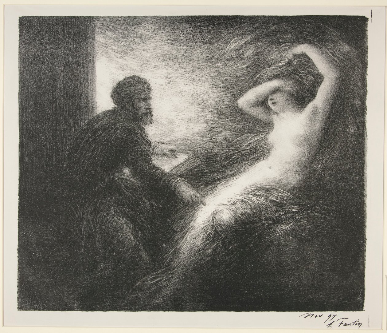 Parsifal: Akt II. Fremkalling av Kundry av Ignace Henri Jean Fantin Latour