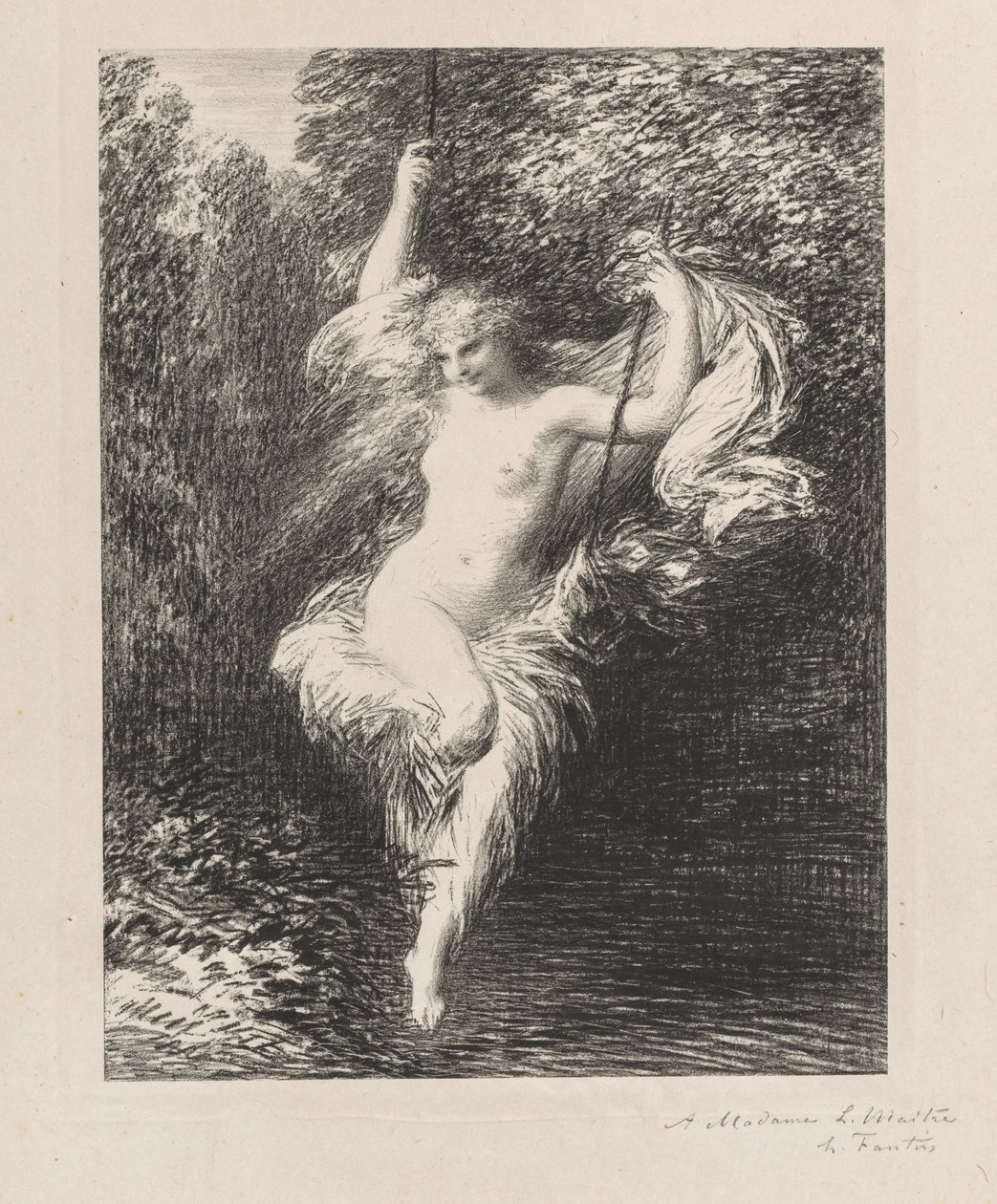 Baderen Sarah av Ignace Henri Jean Fantin Latour