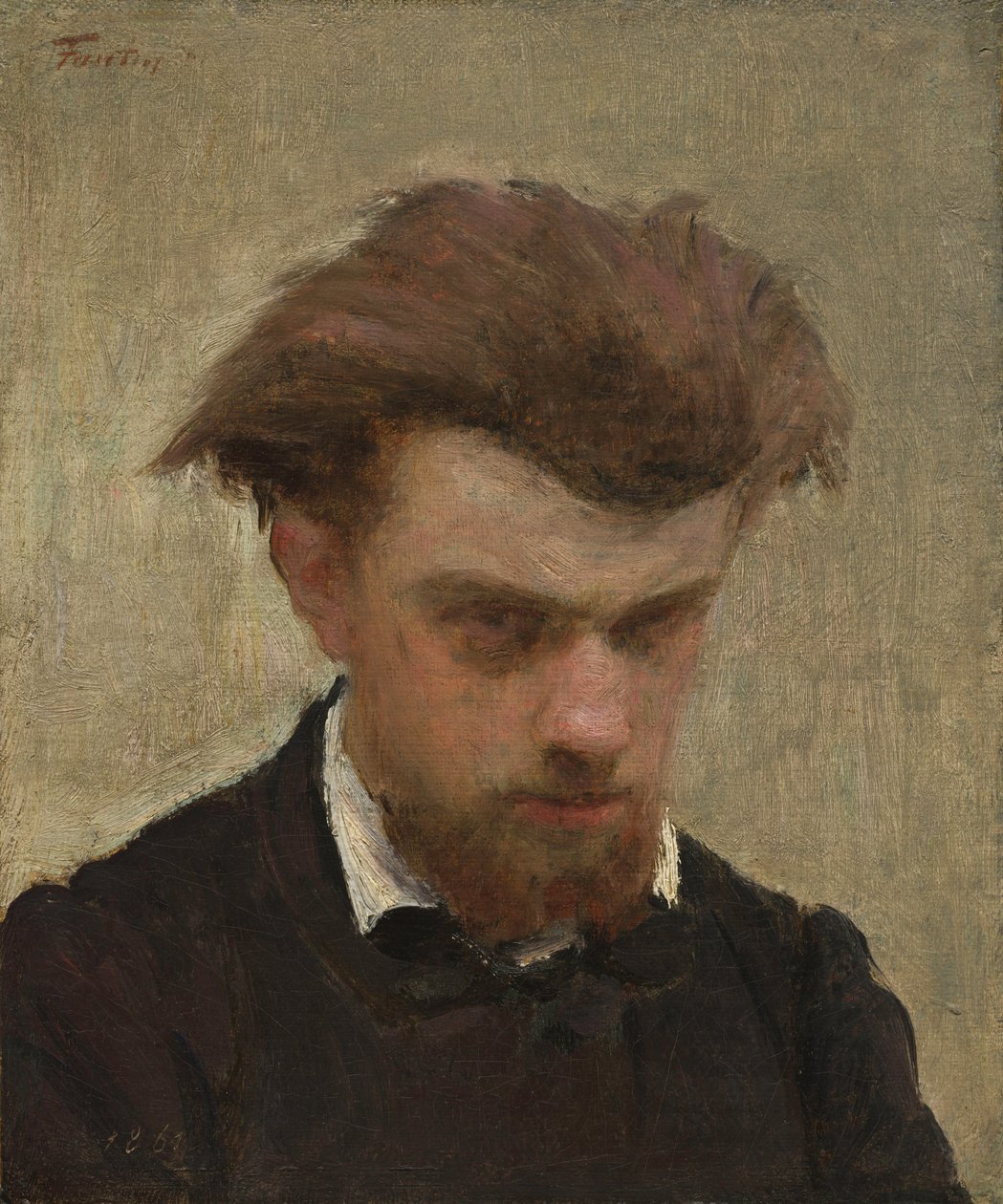 Selvportrett av Ignace Henri Jean Fantin Latour
