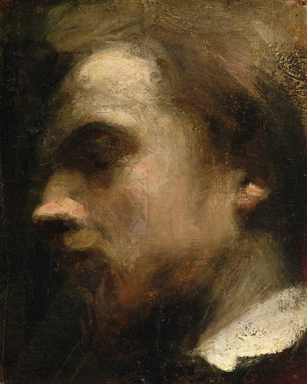 Selvportrett, ca. 1858. av Ignace Henri Jean Fantin Latour