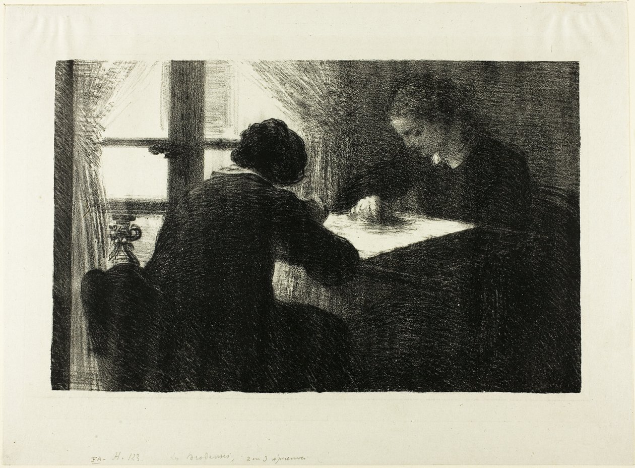 The Embroiderers, andre plate av Ignace Henri Jean Fantin Latour