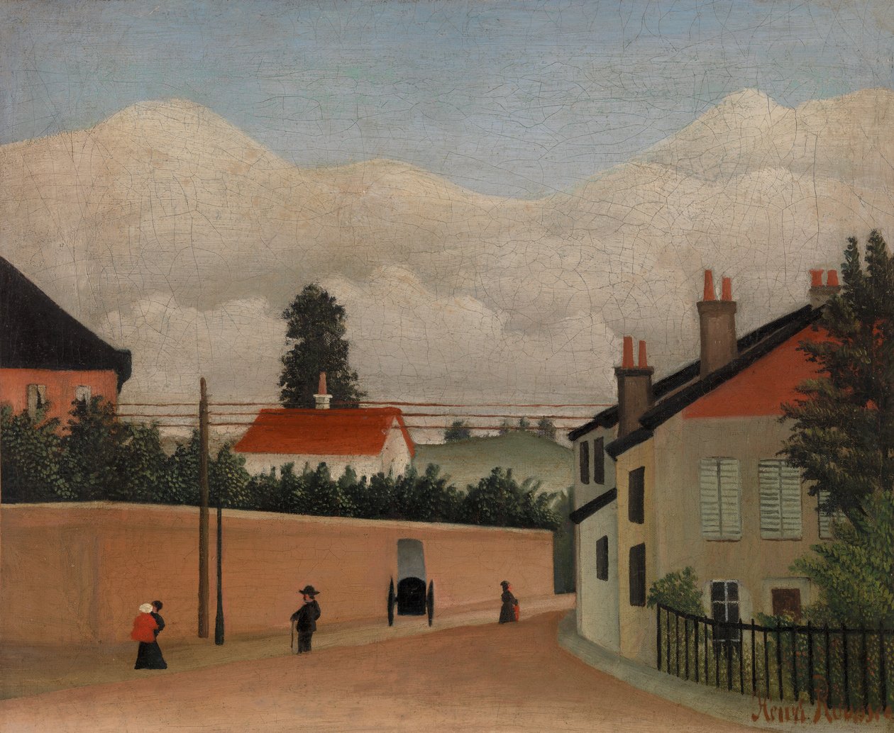Gatescene av Henri J.F. 1844 1910 Rousseau