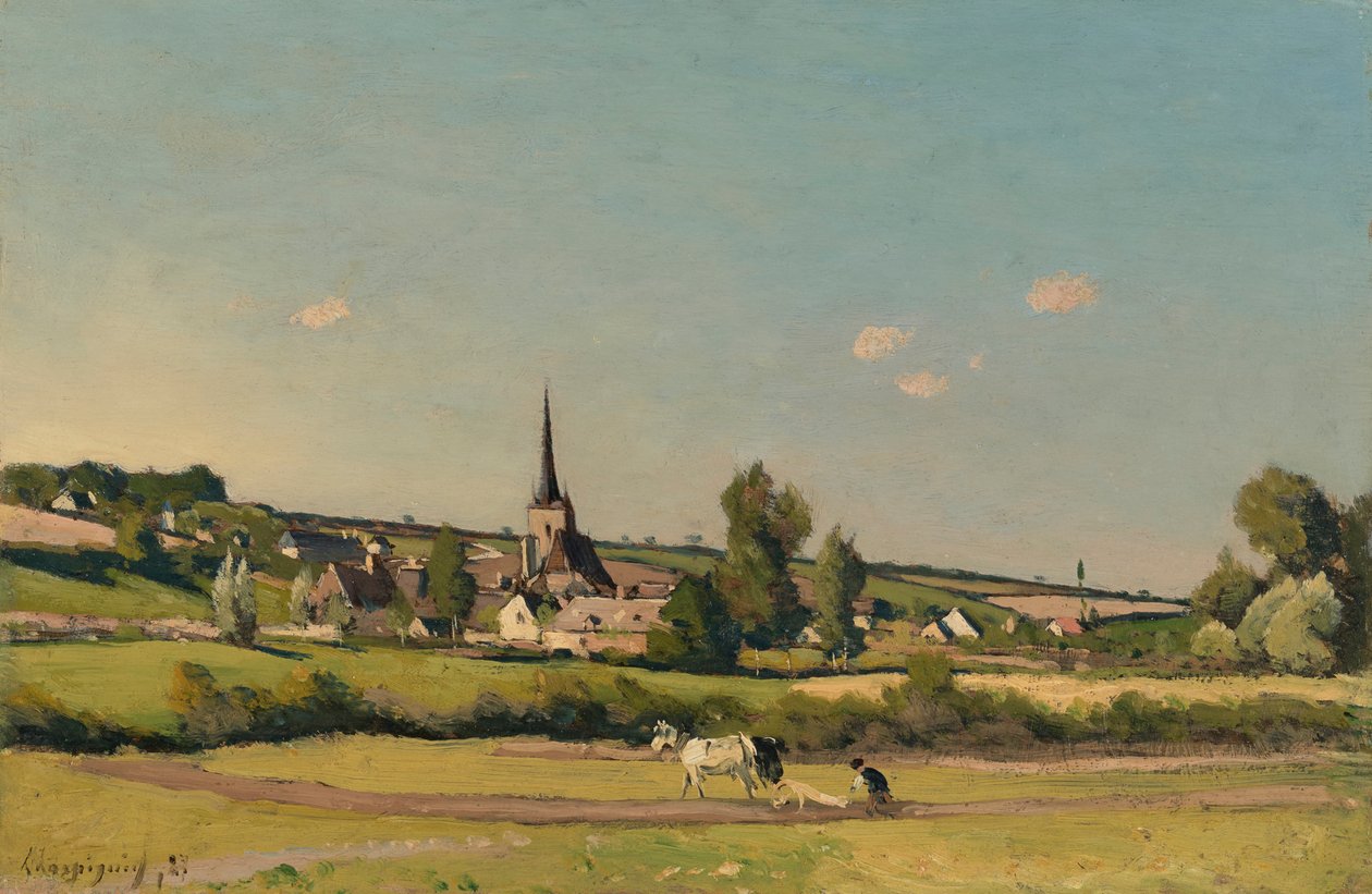 Utsikt over Saint Privé av Henri Joseph Harpignies