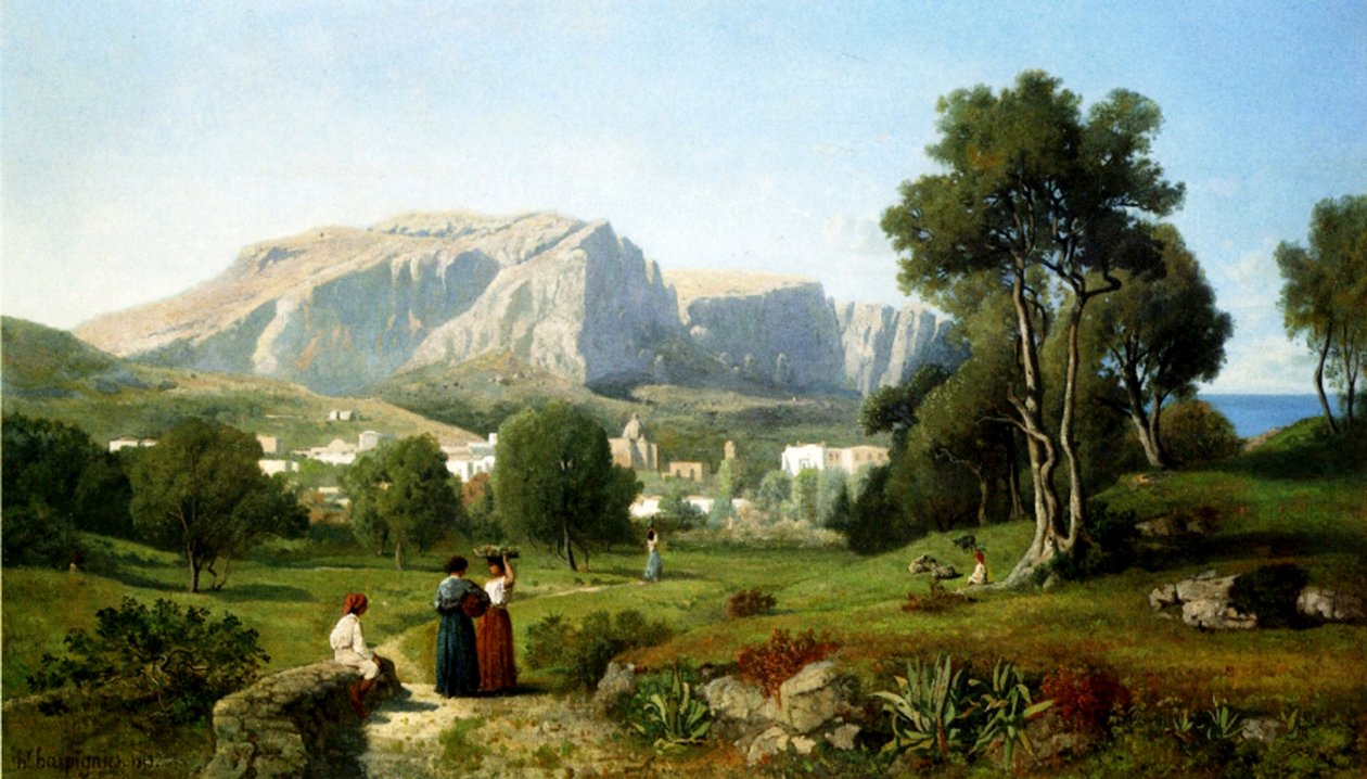 Capri av Henri Joseph Harpignies