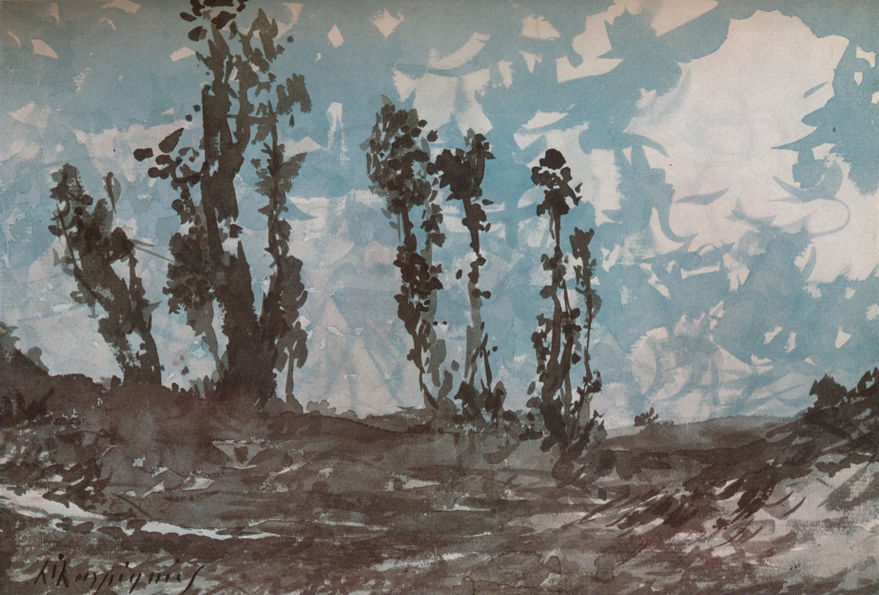 Popler, ca 1839-1916, 1924 av Henri Joseph Harpignies