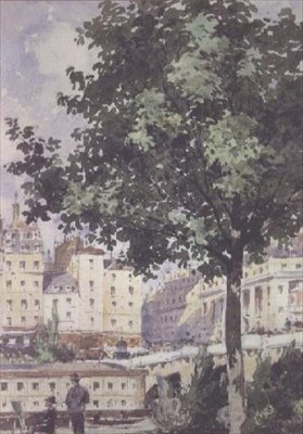 The Pont Neuf, 1893 (wc) av Henri Joseph Harpignies