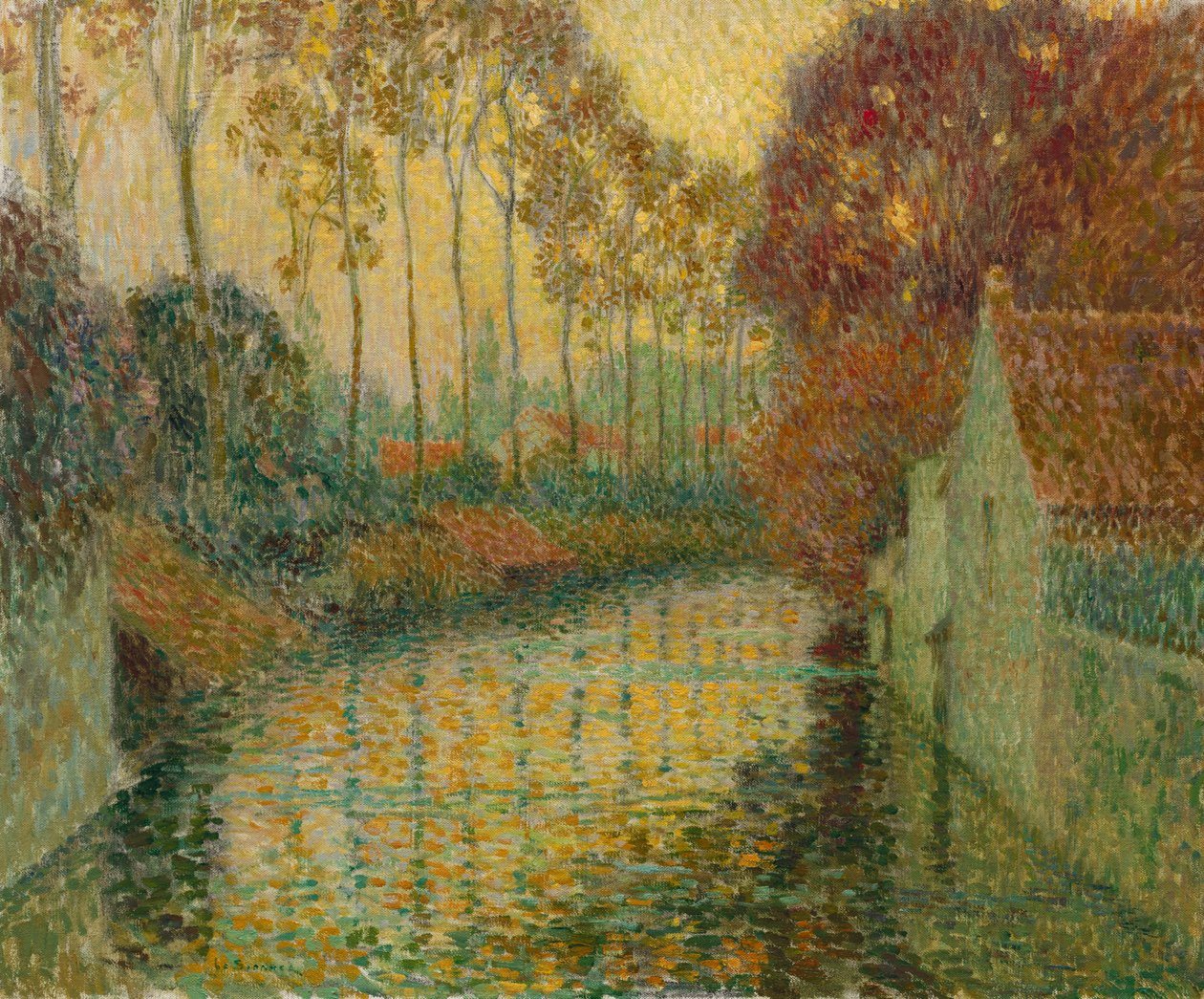 Kanal om høsten (Gisors) av Henri Le Sidaner