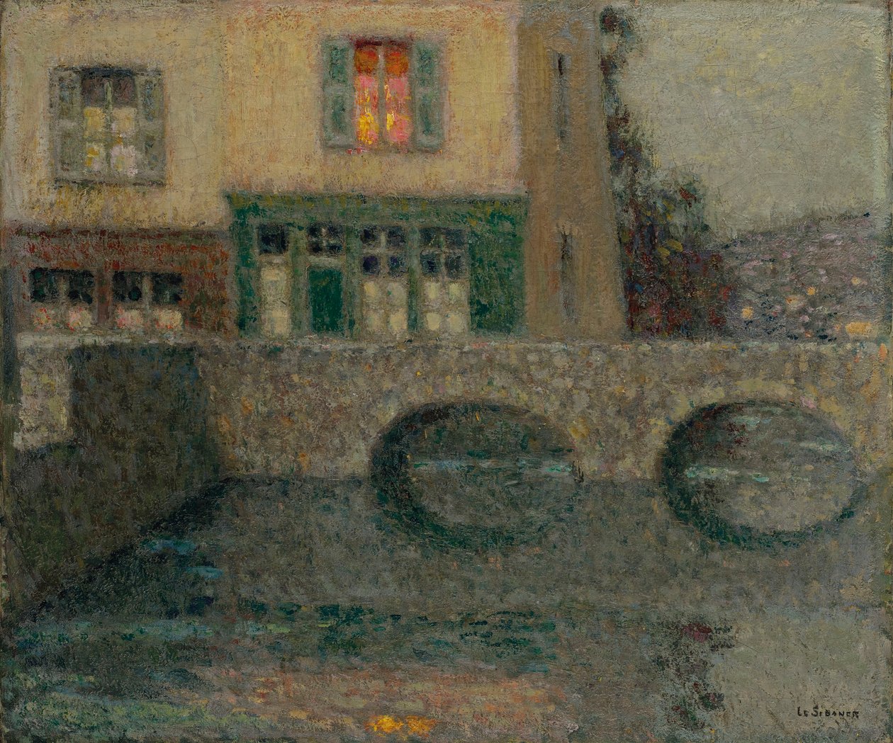 Le Pont, mellom 1931 og 1938. av Henri Le Sidaner