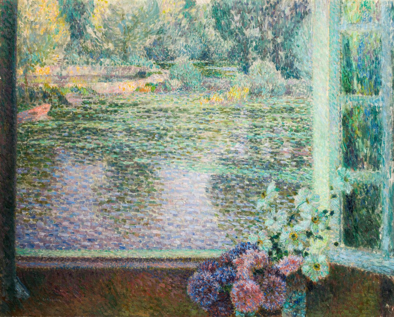 Vindu På Elven. av Henri Le Sidaner