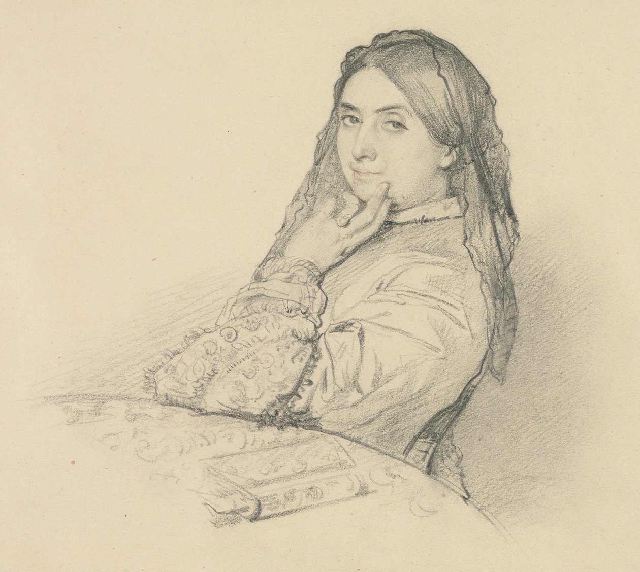 Portrett av hans mor, 1851. av Henri Lehmann