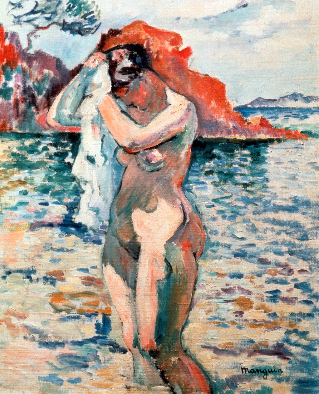 En bader, 1906. av Henri Manguin