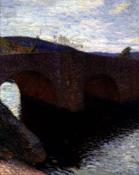 The Bridge (olje på lerret) av Henri Martin