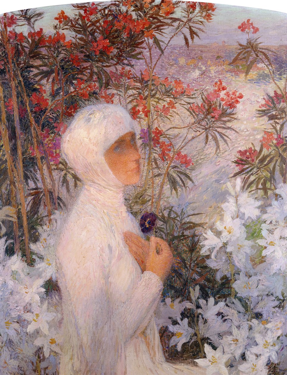 Diktinnen; Poetessen, ca. 1890 av Henri Martin