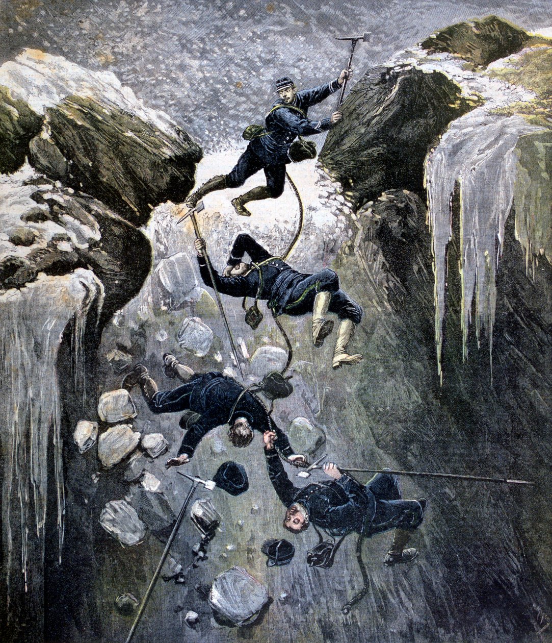 En forferdelig ulykke i Alpene, 1892 av Henri Meyer