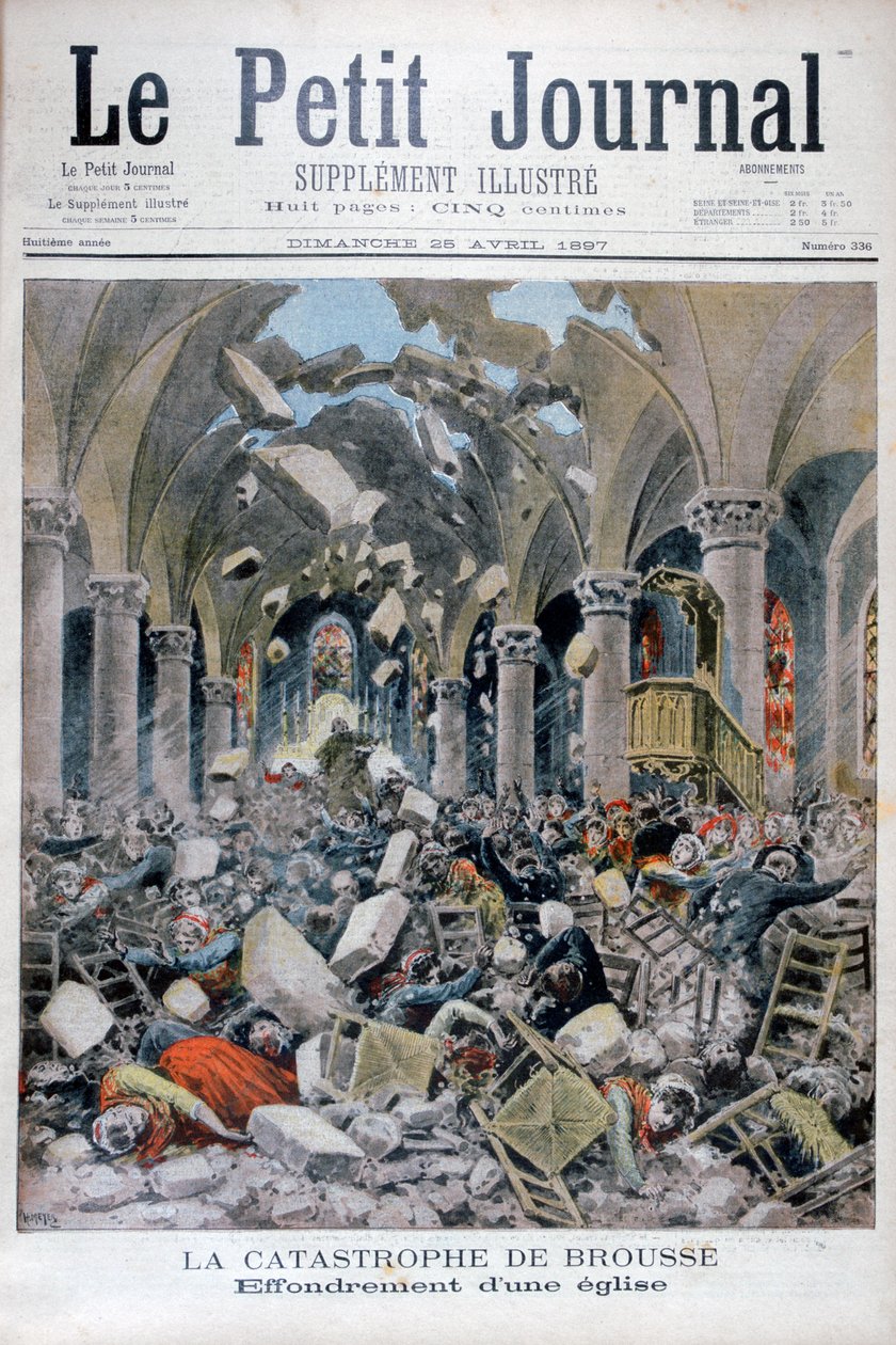 Sammenbrudd av en kirke, Brousse, Frankrike, 1897 av Henri Meyer