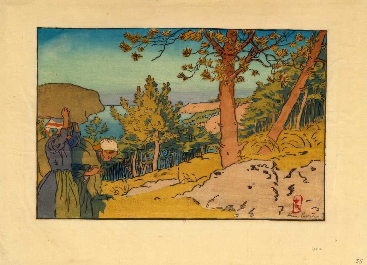 Furuskog i Kermarie (Loguivy) av Henri Rivière