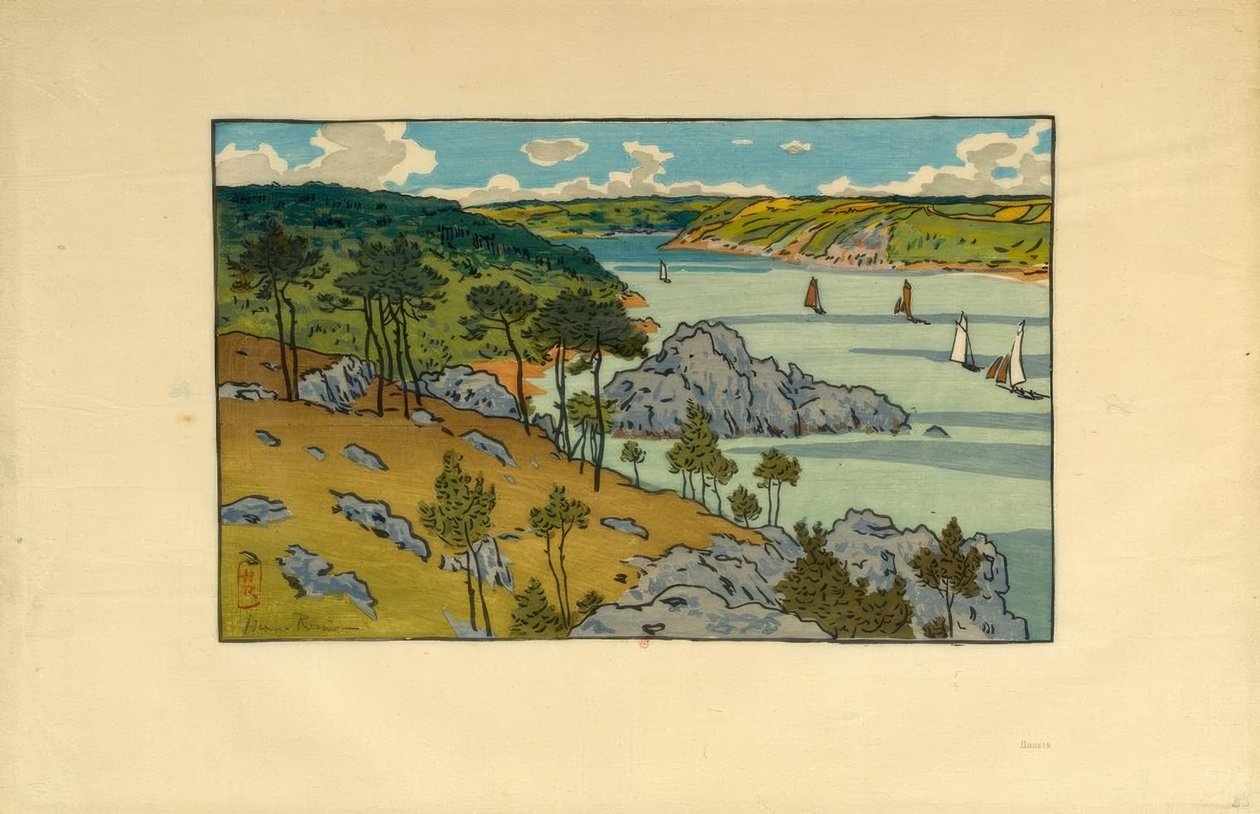 Munningen til Trieux (Loguivy) av Henri Rivière