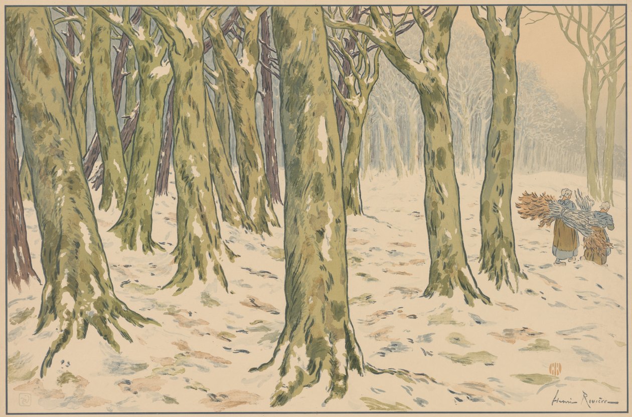 Skogen, vinter av Henri Rivière