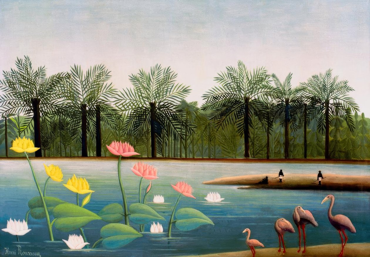 Flamingoene av Henri Rousseau