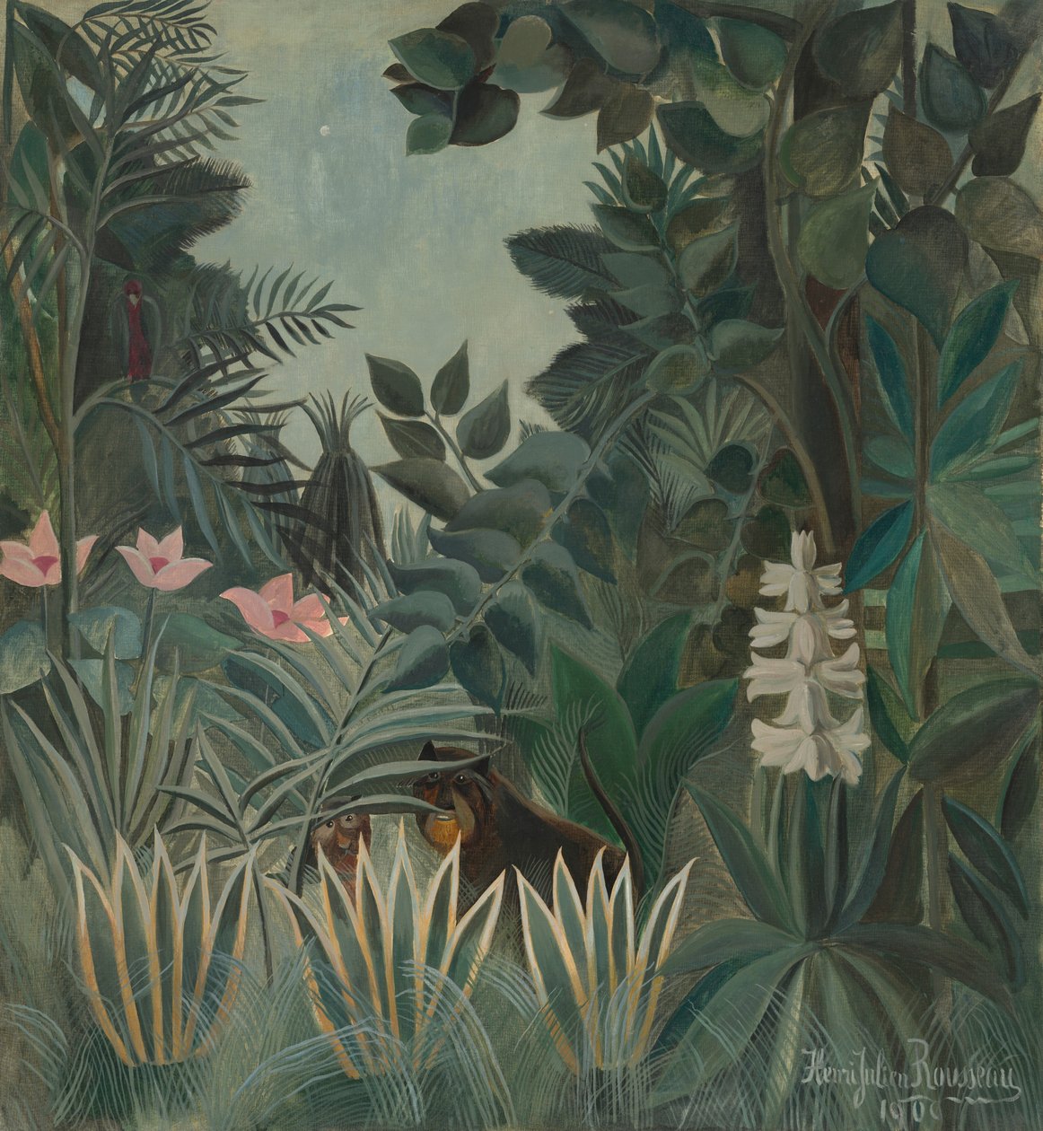 Ekvatorialjungelen, 1909. av Henri Rousseau