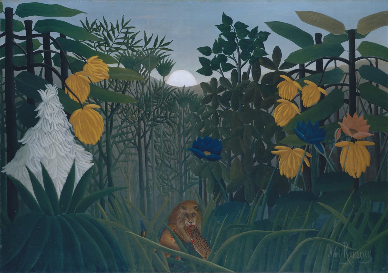 The Reast of the Lion, ca. 1907. av Henri Rousseau