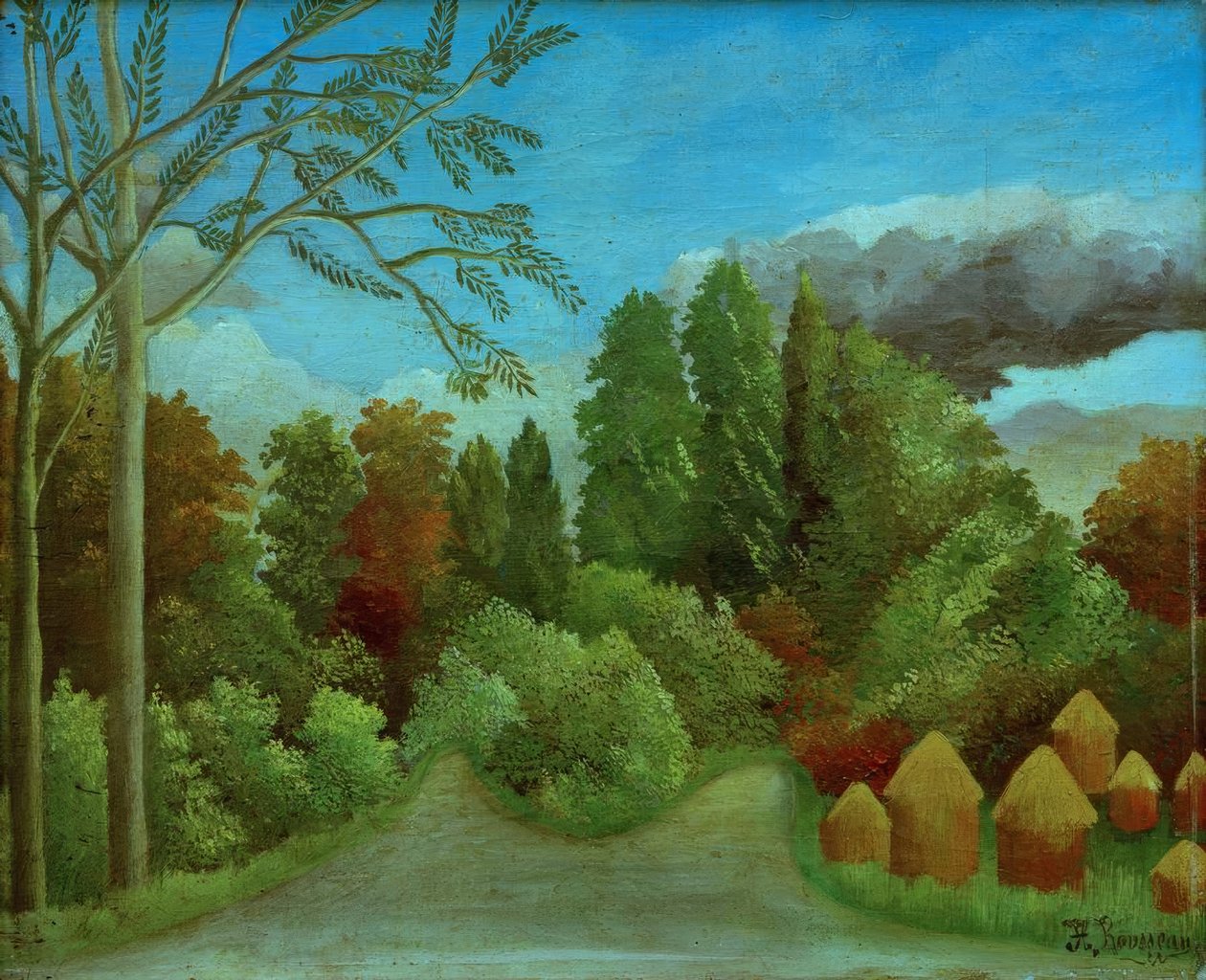 Utsikt over bredden av Oise av Henri Rousseau