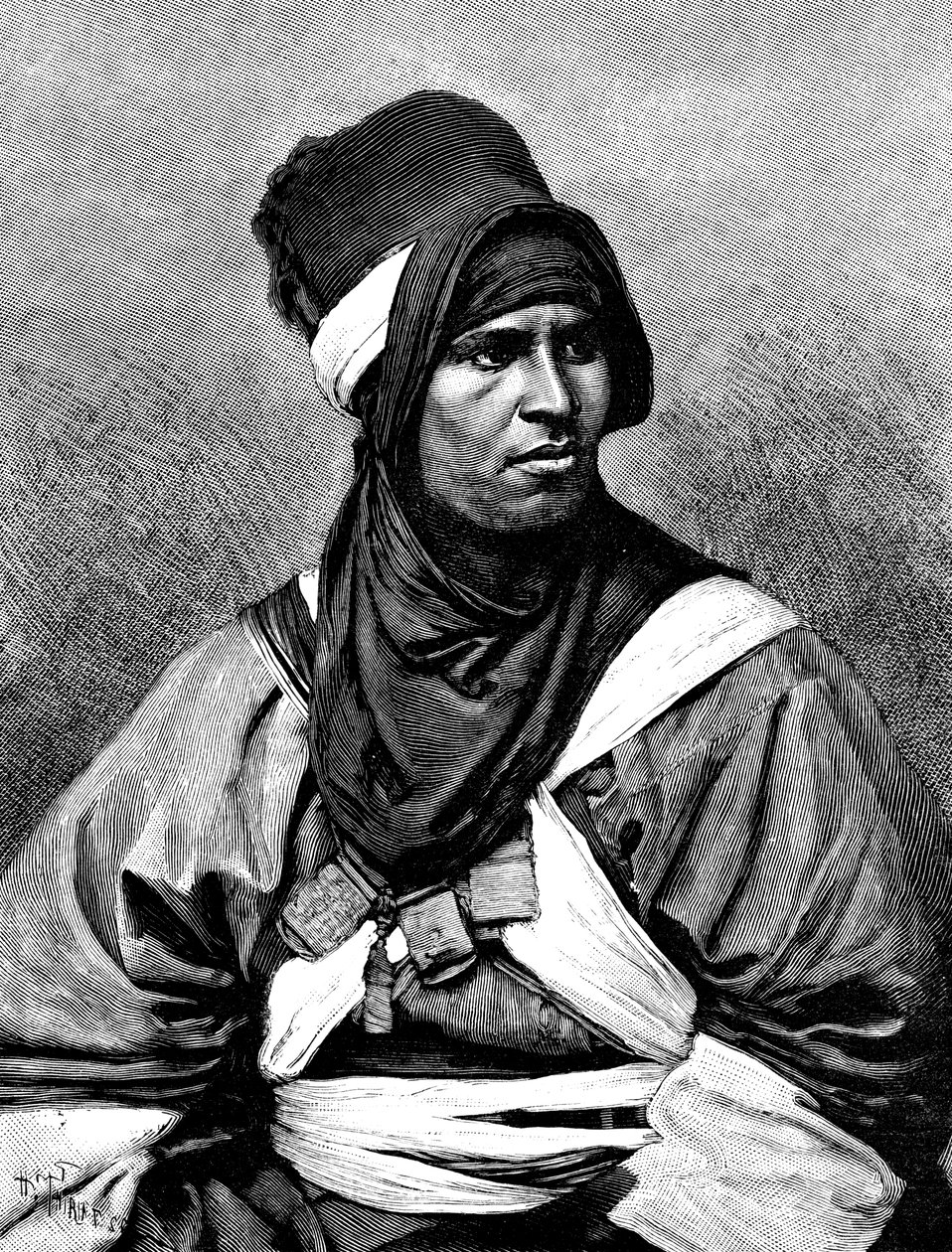 En Targui-mann, 1895. av Henri Thiriat