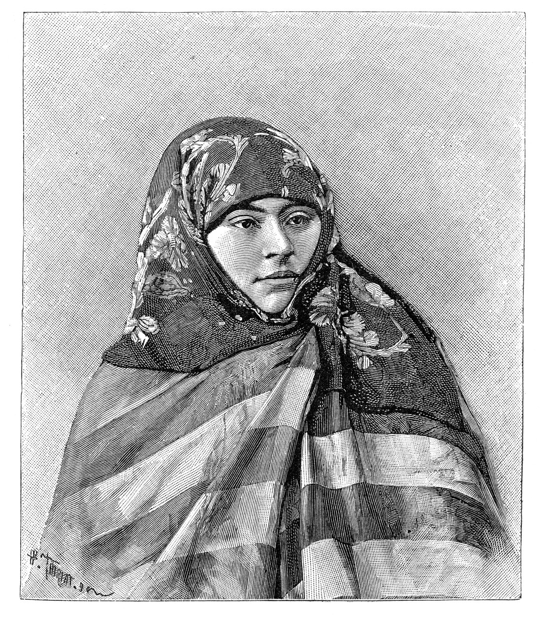 En kvinne fra Brussa, Tyrkia, 1895. av Henri Thiriat