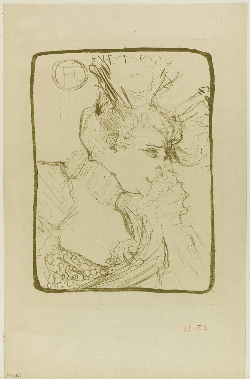 Byste av Mademoiselle Marcelle Lender av Henri de Toulouse Lautrec