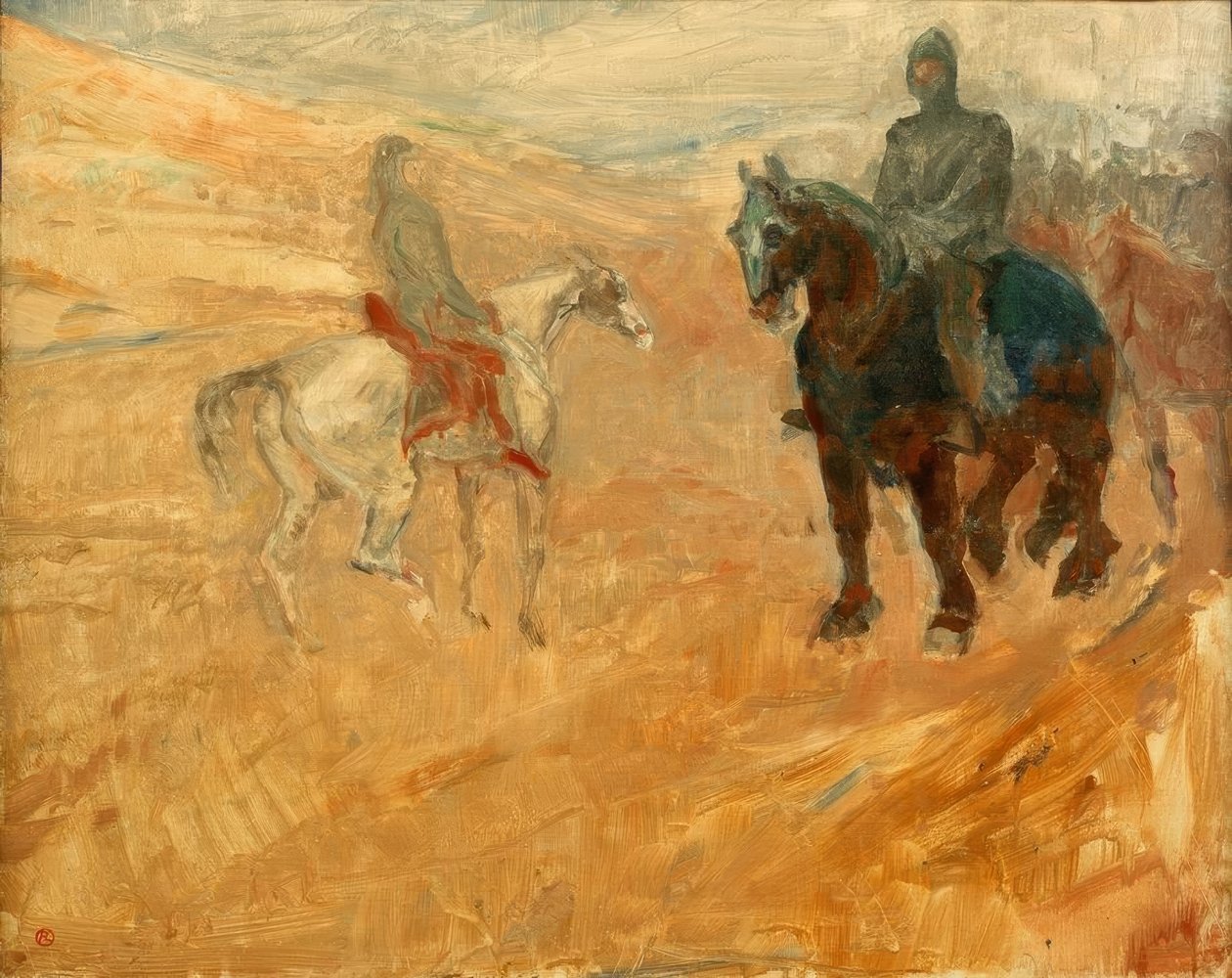 To riddere i rustning av Henri de Toulouse Lautrec