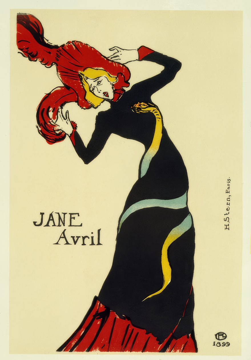 Jane Avril av Henri de Toulouse Lautrec