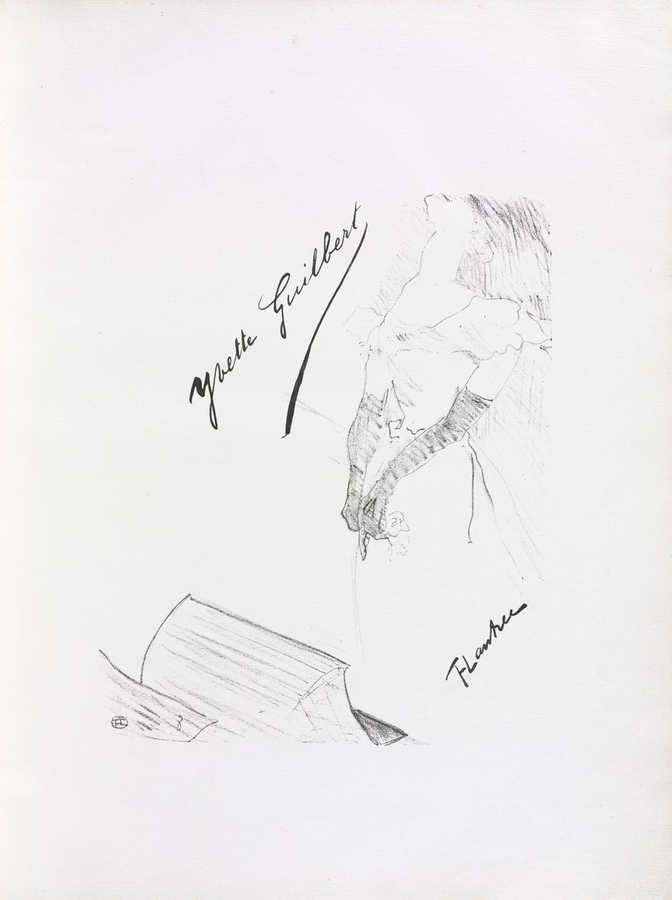 Yvette Guilbert-engelsk serie: Frontispice, 1898. av Henri de Toulouse Lautrec