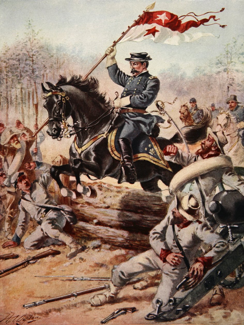 General Sheridan i slaget ved Five Forks, Virginia, 1. april 1865 av Henry Alexander Ogden