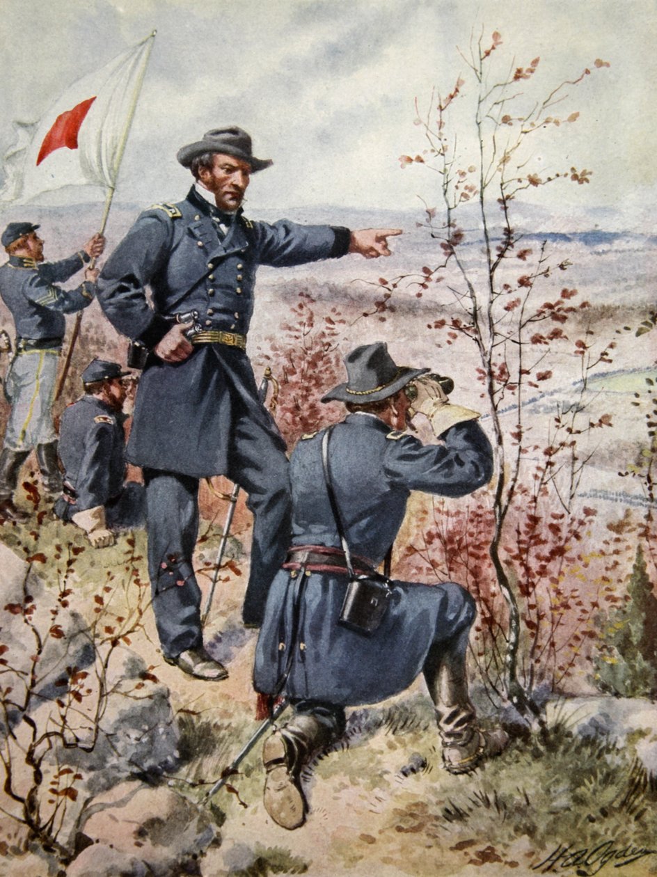 General Sherman ved Kenesaw Mountain under slaget ved Allatoona Pass, 4. oktober 1864 av Henry Alexander Ogden