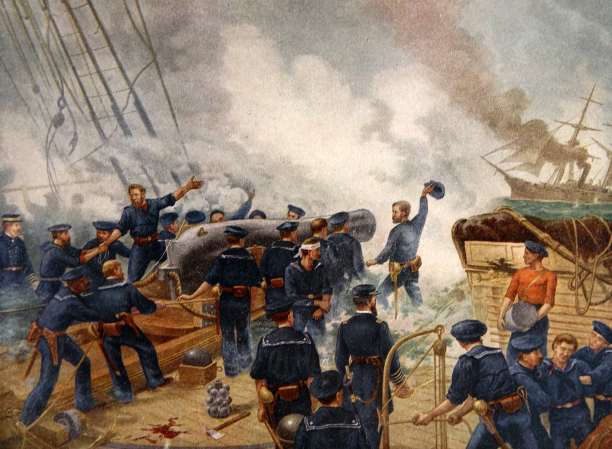 Kearsage Senking the Alabama, 19. juni 1864 av Henry Alexander Ogden