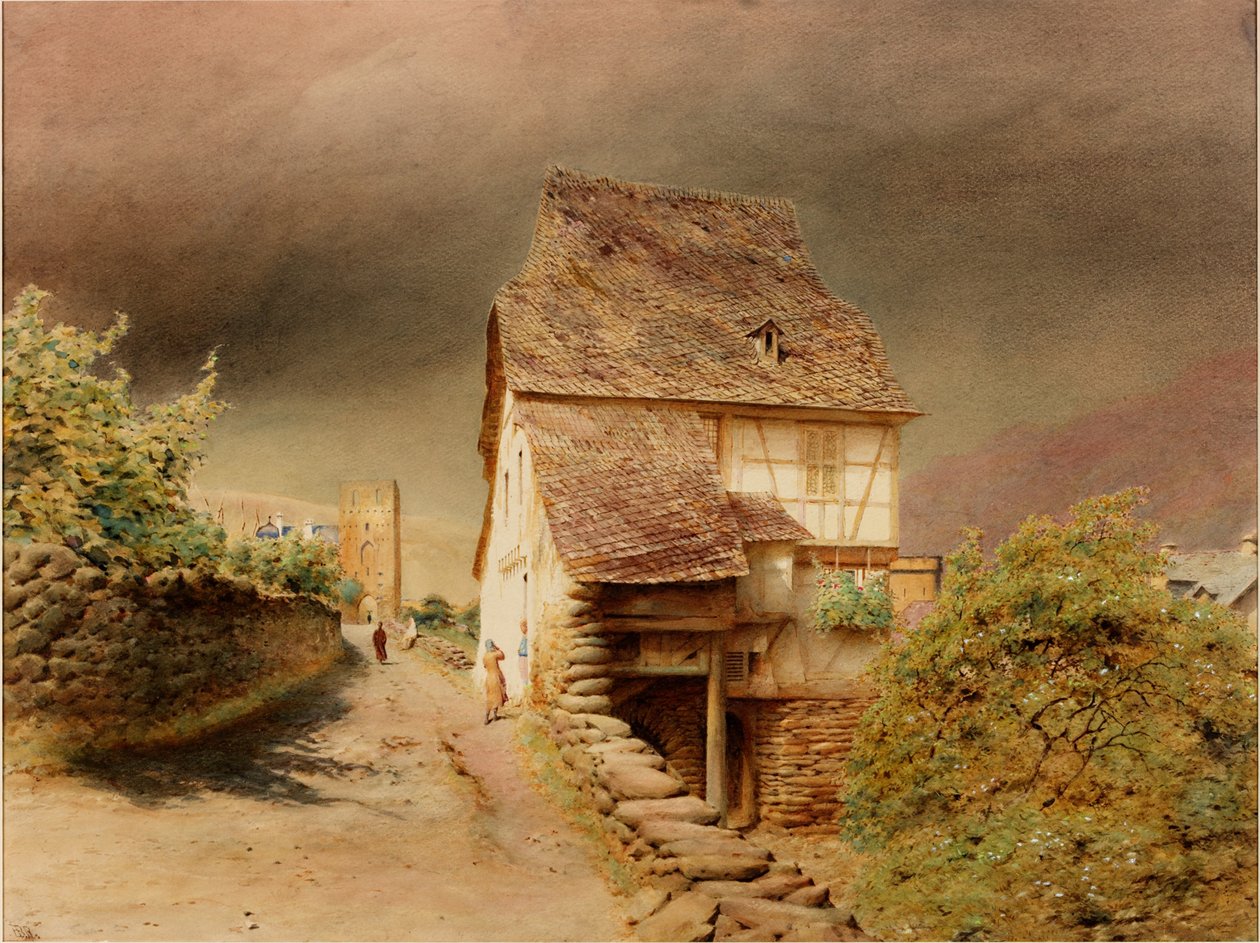 Coming Storm (kroppsfarge og akvarell på papir) av Henry Burdon Richardson