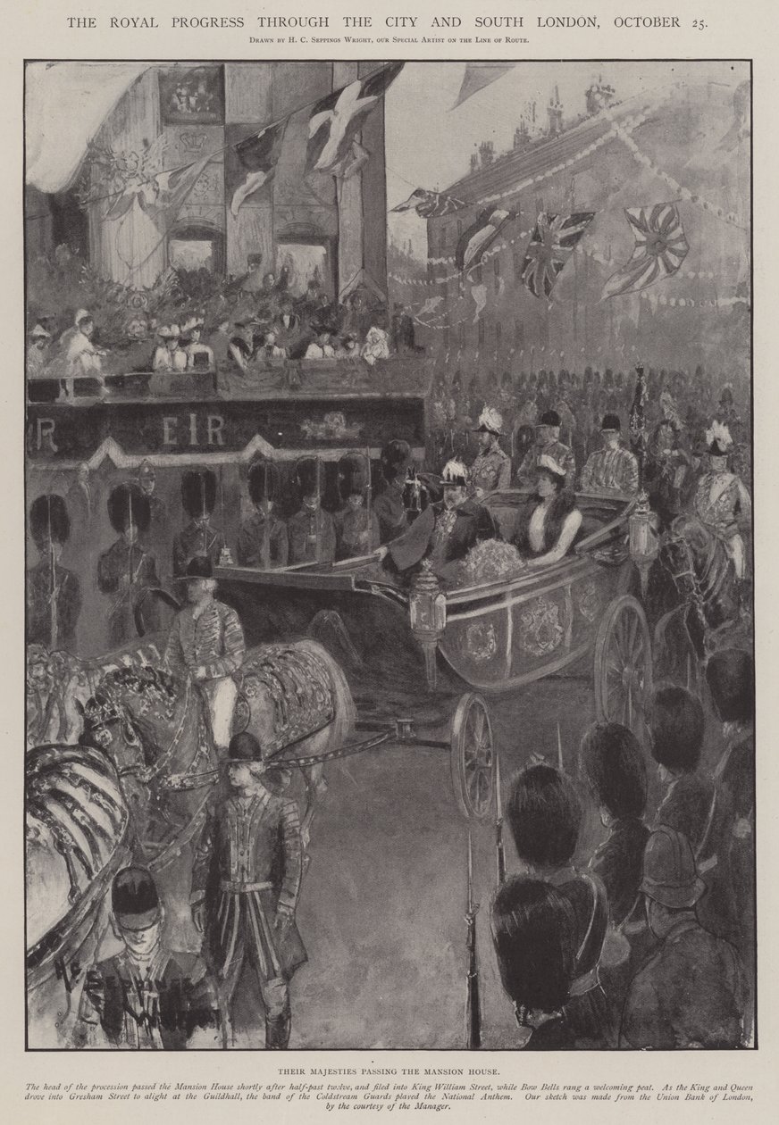 The Royal Progress through the City og South London, 25. oktober av Henry Charles Seppings Wright