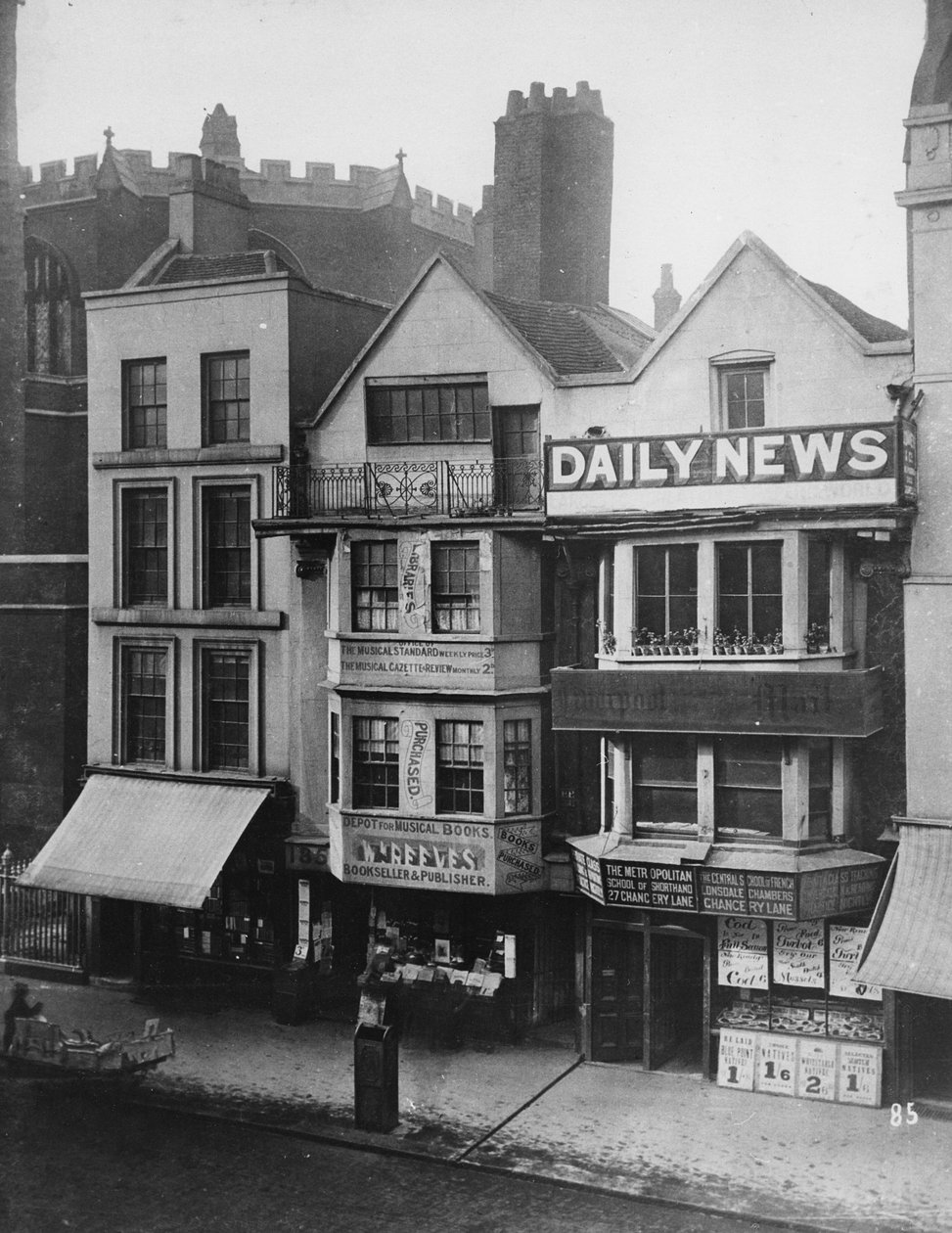 Gamle hus, Fleet Street, ca. 1884 av Henry Dixon