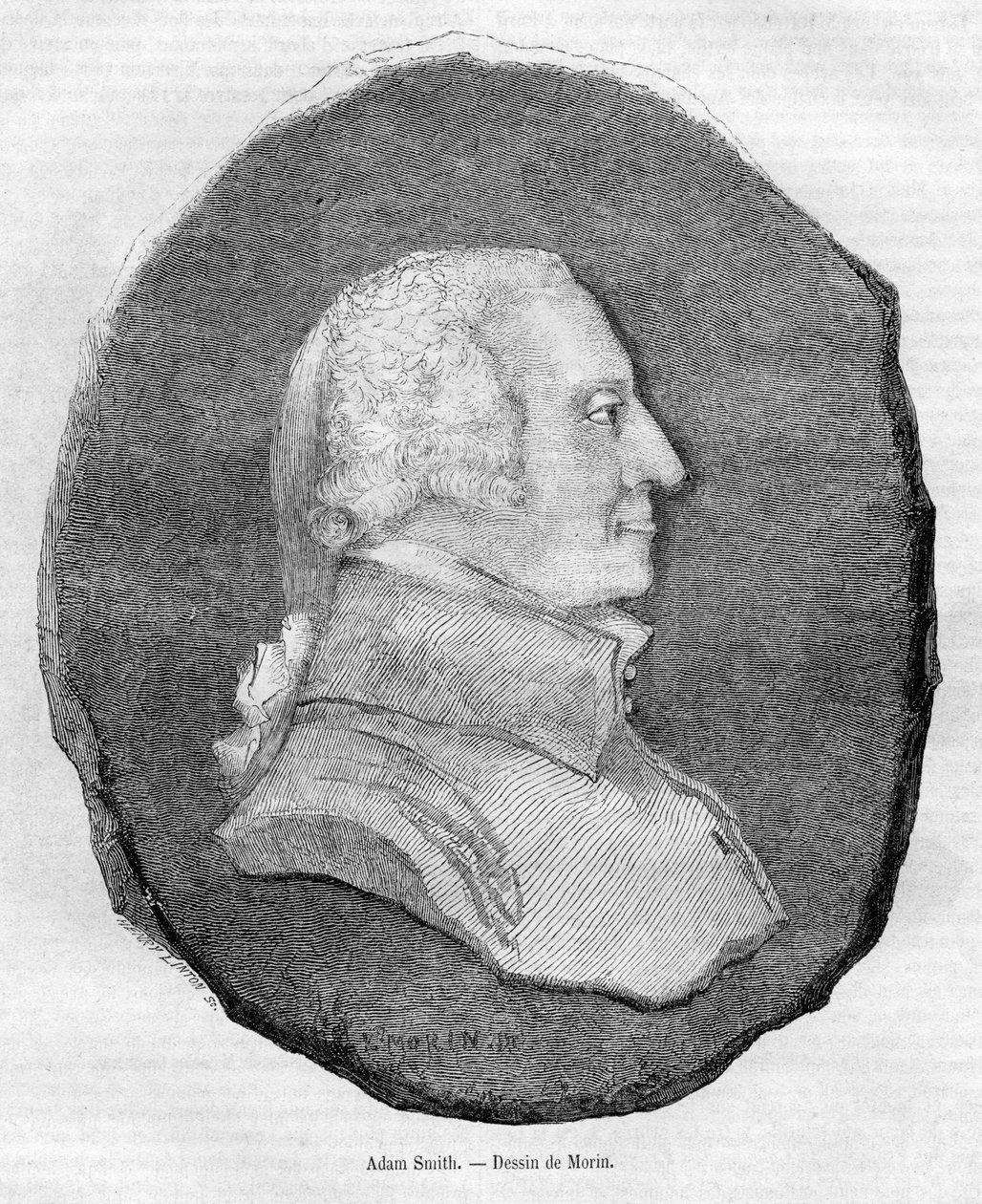 gravert portrett av Henry Duff Linton d’après Edmond Morin