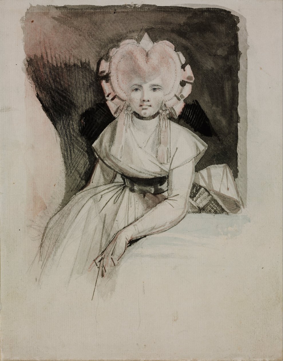 Portrett av kunstnerens kone av Johann Heinrich Füssli