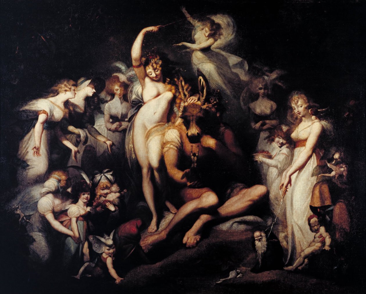Titania og Bottom av Johann Heinrich Füssli