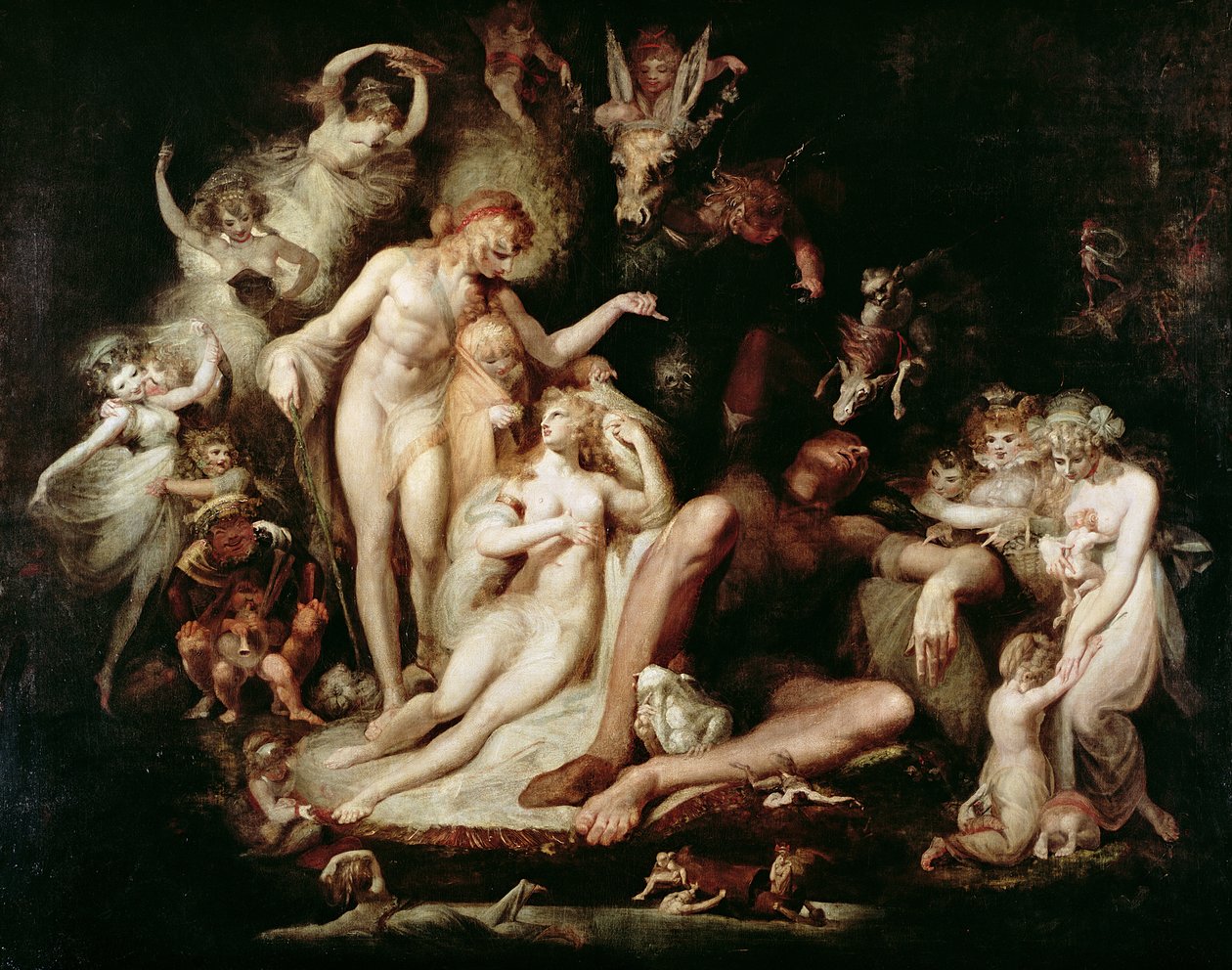 Titanias oppvåkning, ca. 1785-90 av Johann Heinrich Füssli