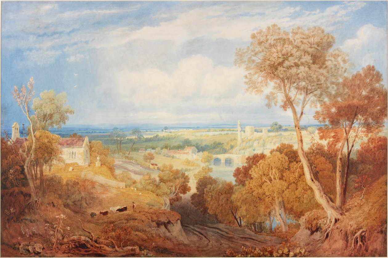 Barnard Castle (blyant og akvarell på papir (på papir)) av Henry Gastineau
