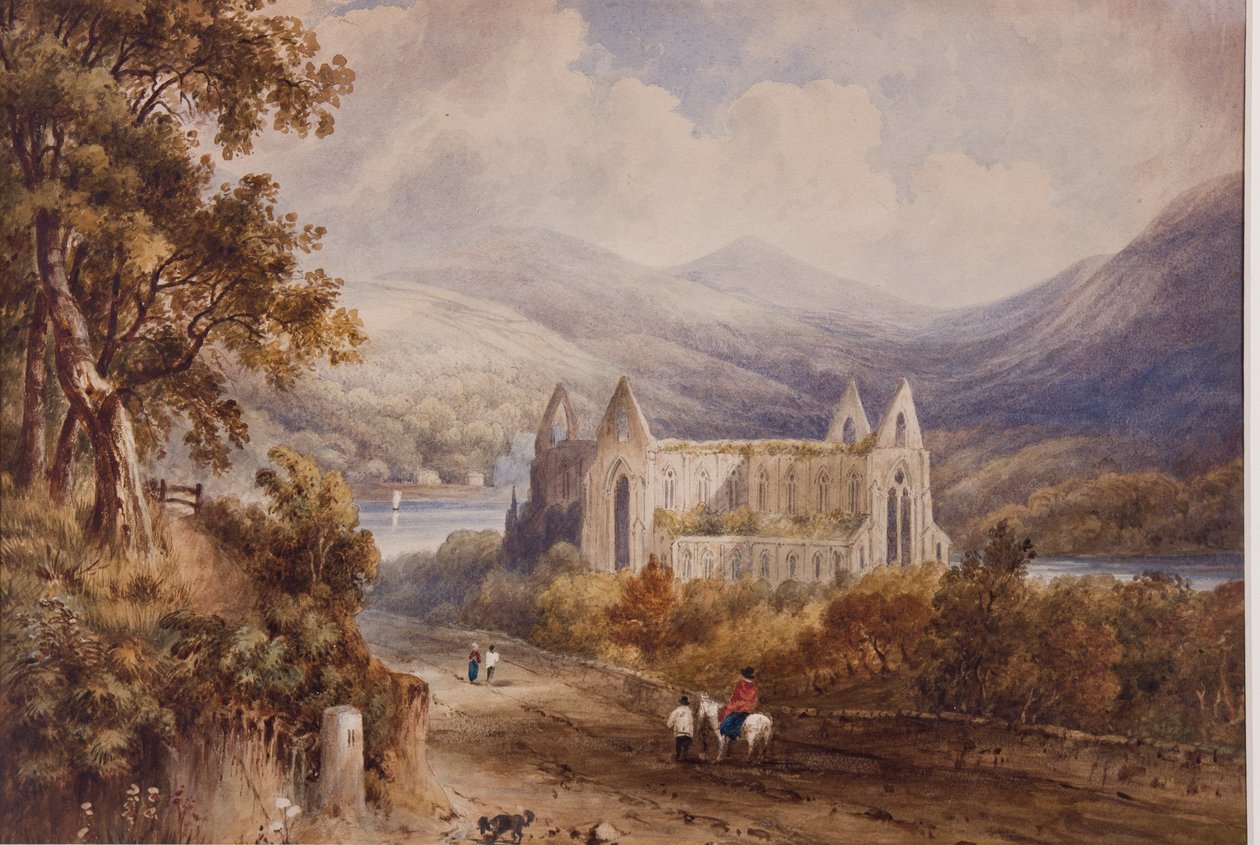 Tintern Abbey, ca. 1840 av Henry Gastineau