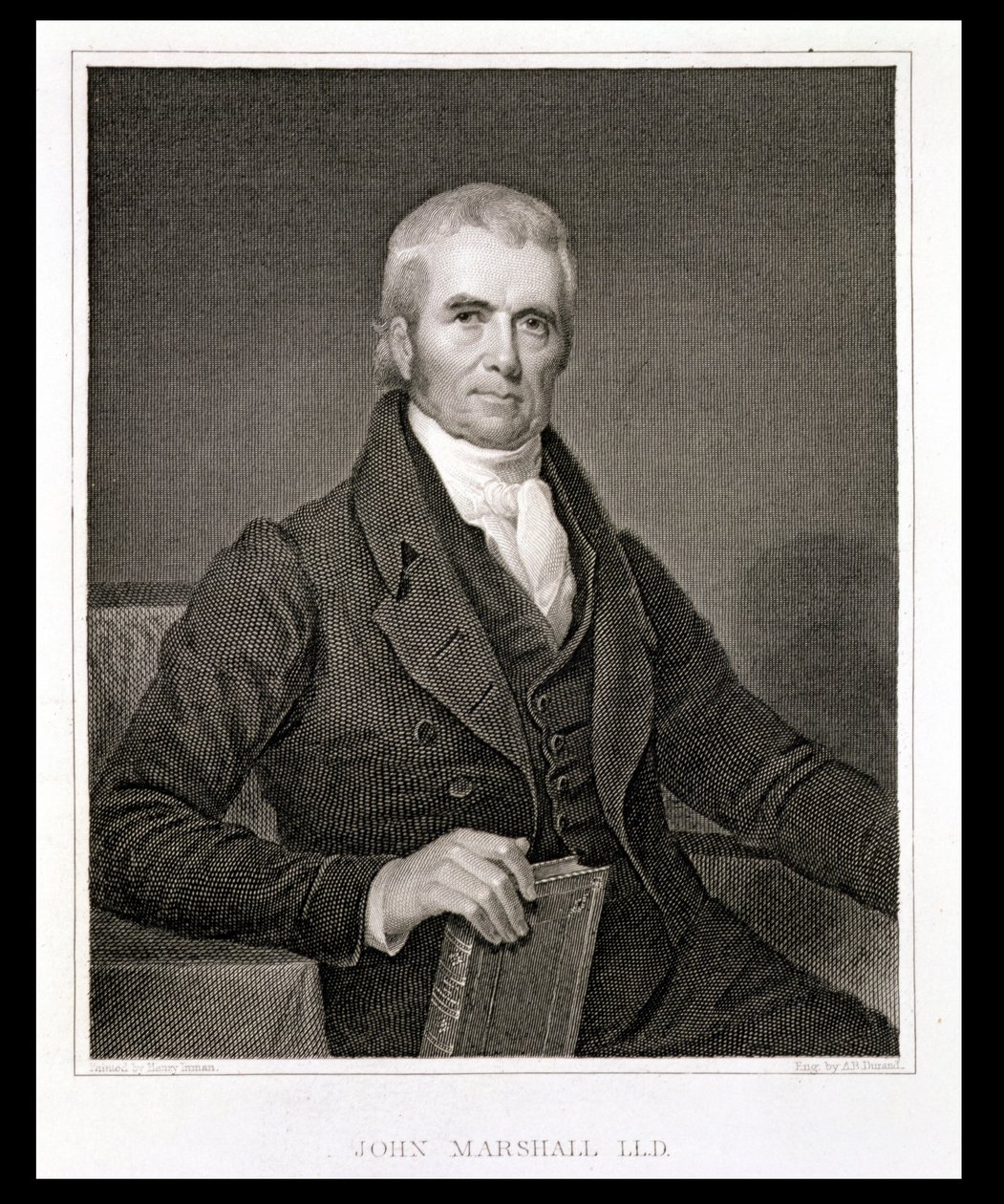 John Marshall (1755-1835), gravert av Asher Brown Durand (1796-1886) av Henry Inman