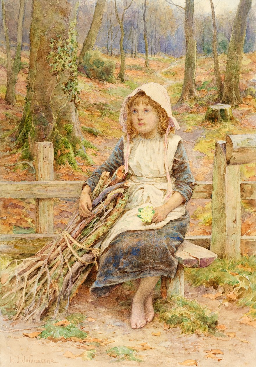 Vedsamleren, ca. 1880 av Henry James Johnstone