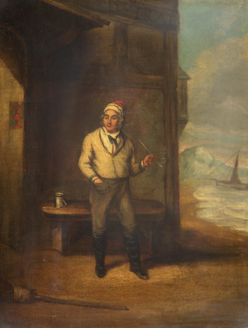 Enjoying a Pipe, ca. 1820-32 av Henry Liverseege