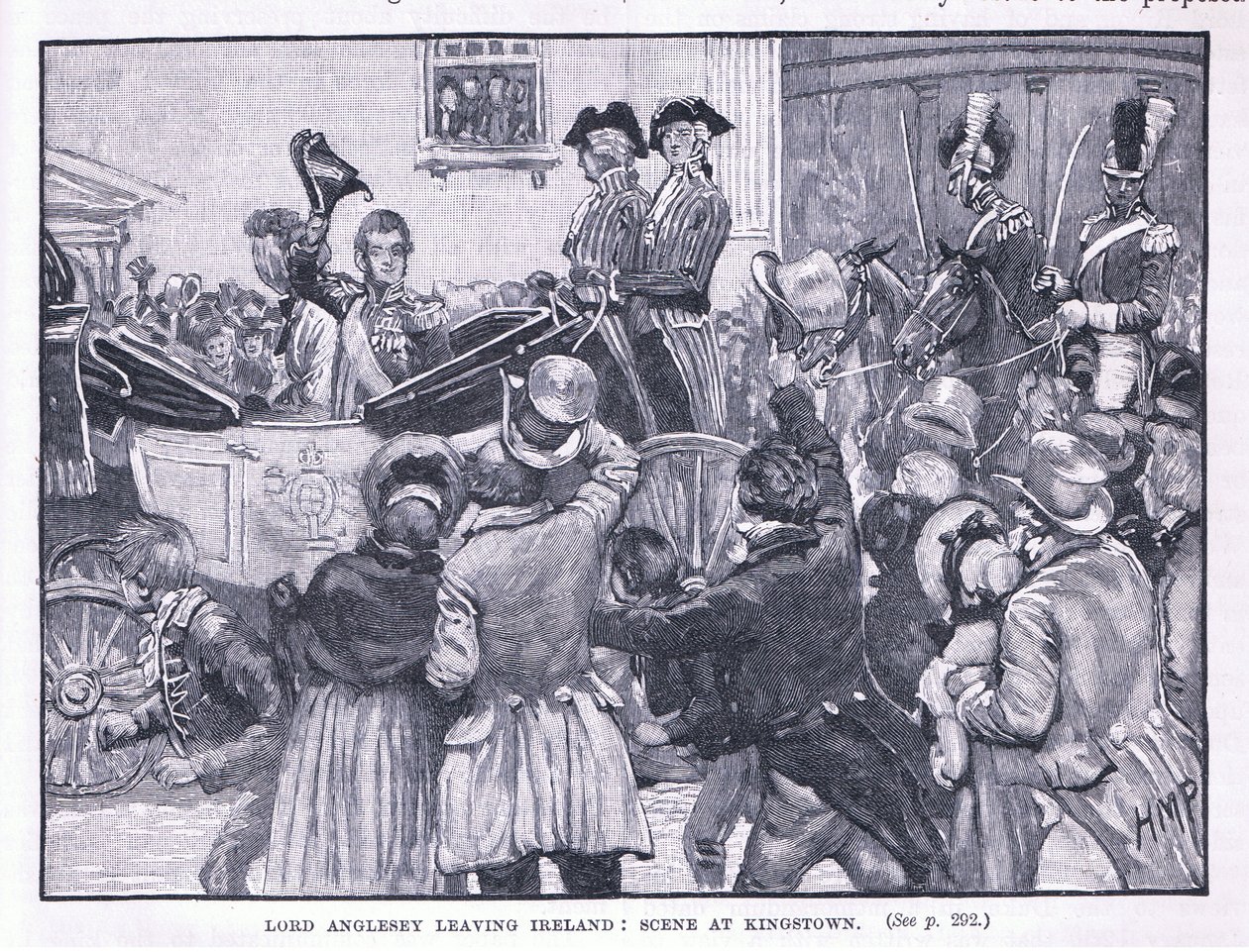Lord Anglesey forlater Irland: Scene ved Kingston av Henry Marriott Paget